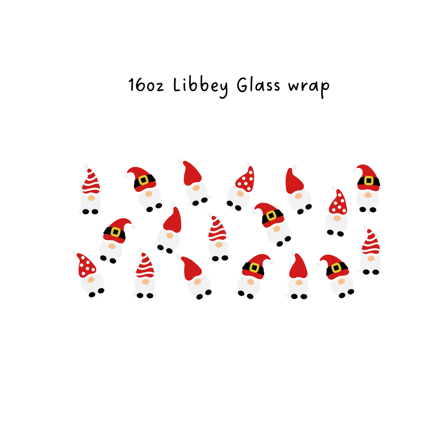 Gnomes 16 Oz Libbey Beer Glass Wrap