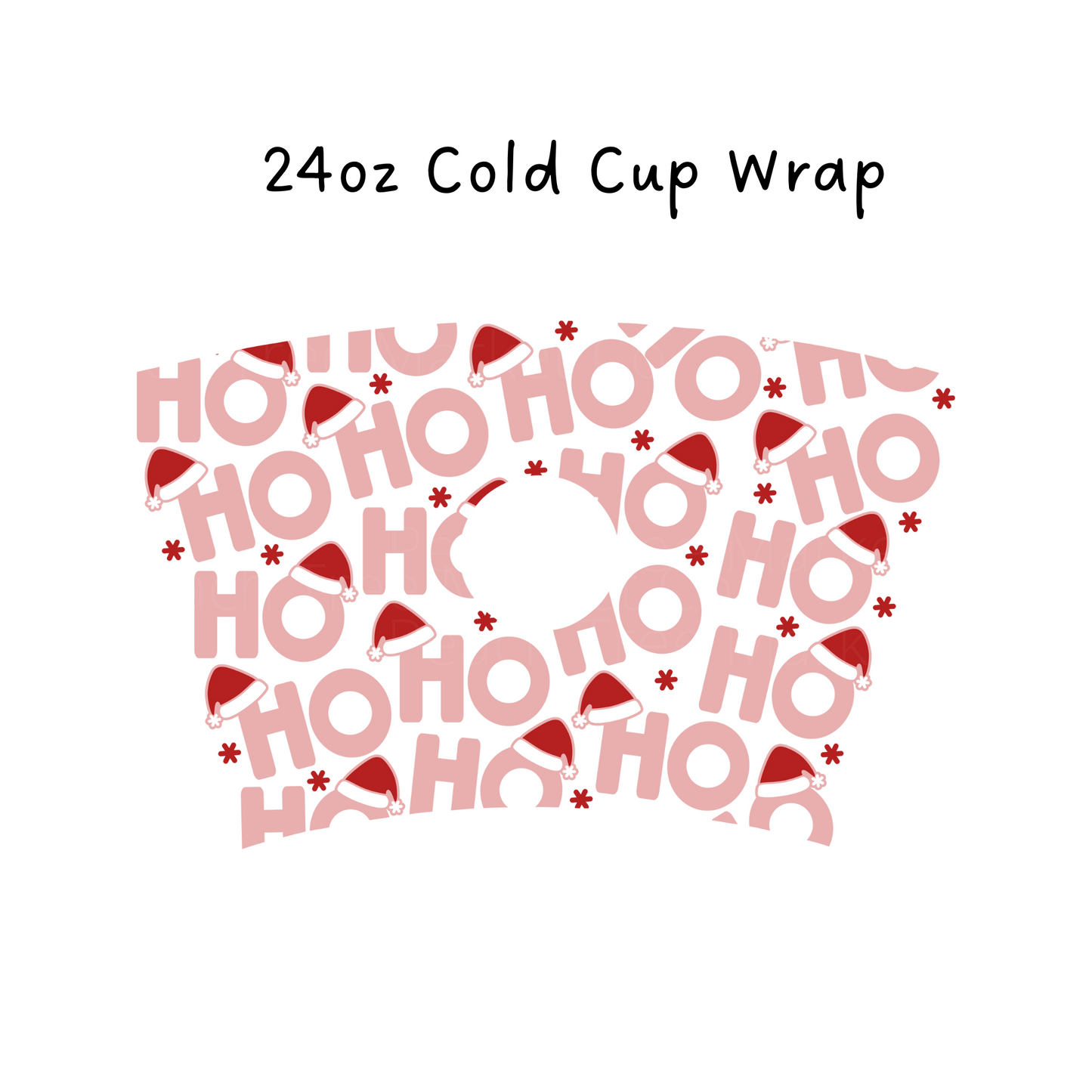 Ho Ho Ho 24 OZ Cold Cup Wrap