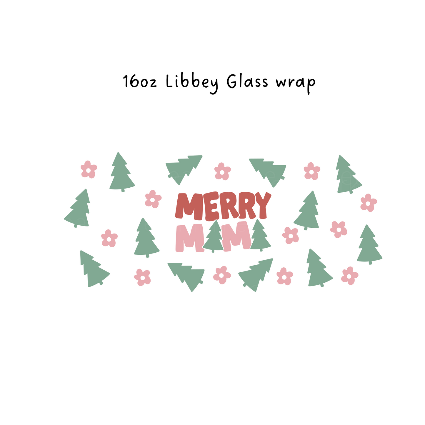 Merry Mama 16 Oz Libbey Beer Glass Wrap