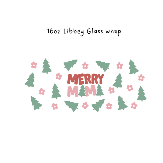 Merry Mama 16 Oz Libbey Beer Glass Wrap