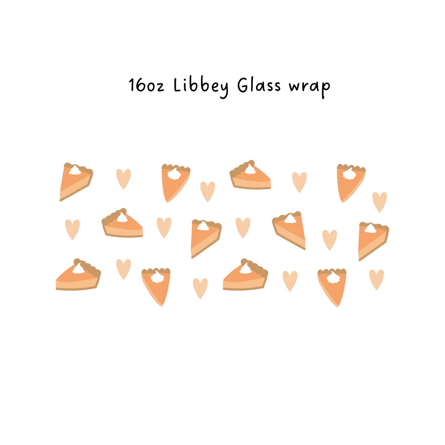 Pumpkin Pie 16 Oz Libbey Beer Glass Wrap