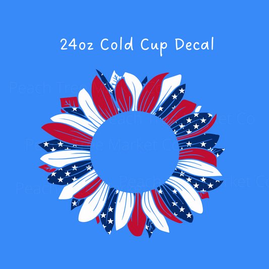 American Flag Cold Cup Decal