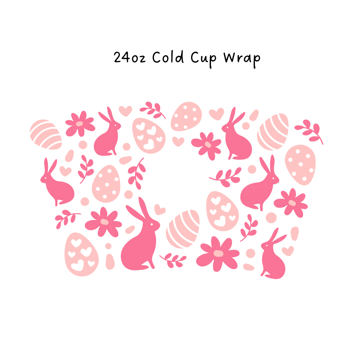 Pink Easter 24 OZ Cold Cup Wrap