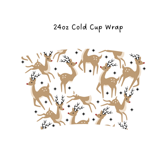 Red nose 24oz Cold Cup Wrap