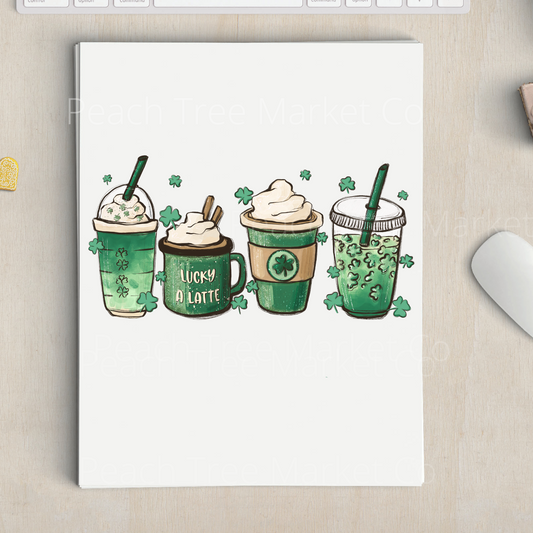 Lucky a Latte Sublimation Transfer