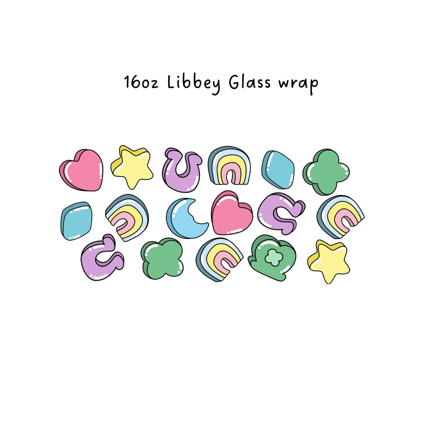 Big Charms 16 Oz Libbey Beer Glass Wrap