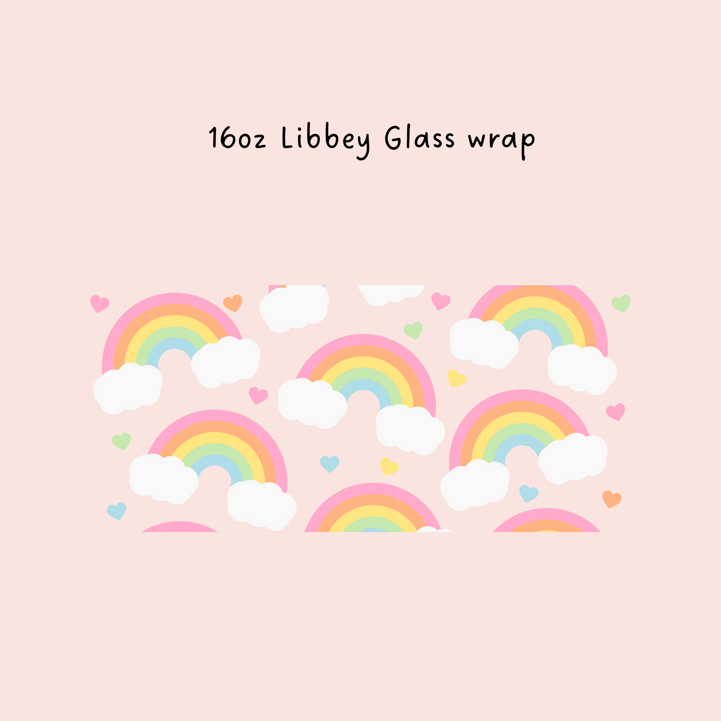 Rainbow 16 Oz Libbey Beer Glass Wrap