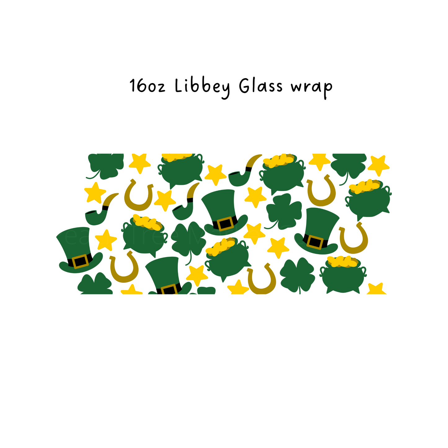 Pot Of Gold 16 Oz Libbey Beer Glass Wrap
