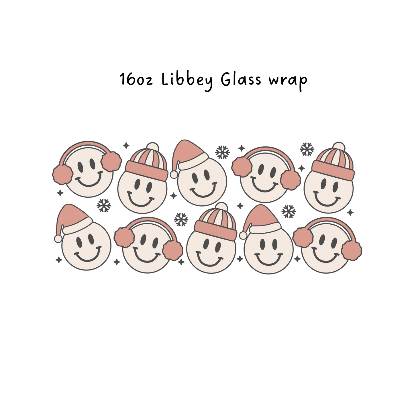 Christmas 16 Oz Libbey Beer Glass Wrap