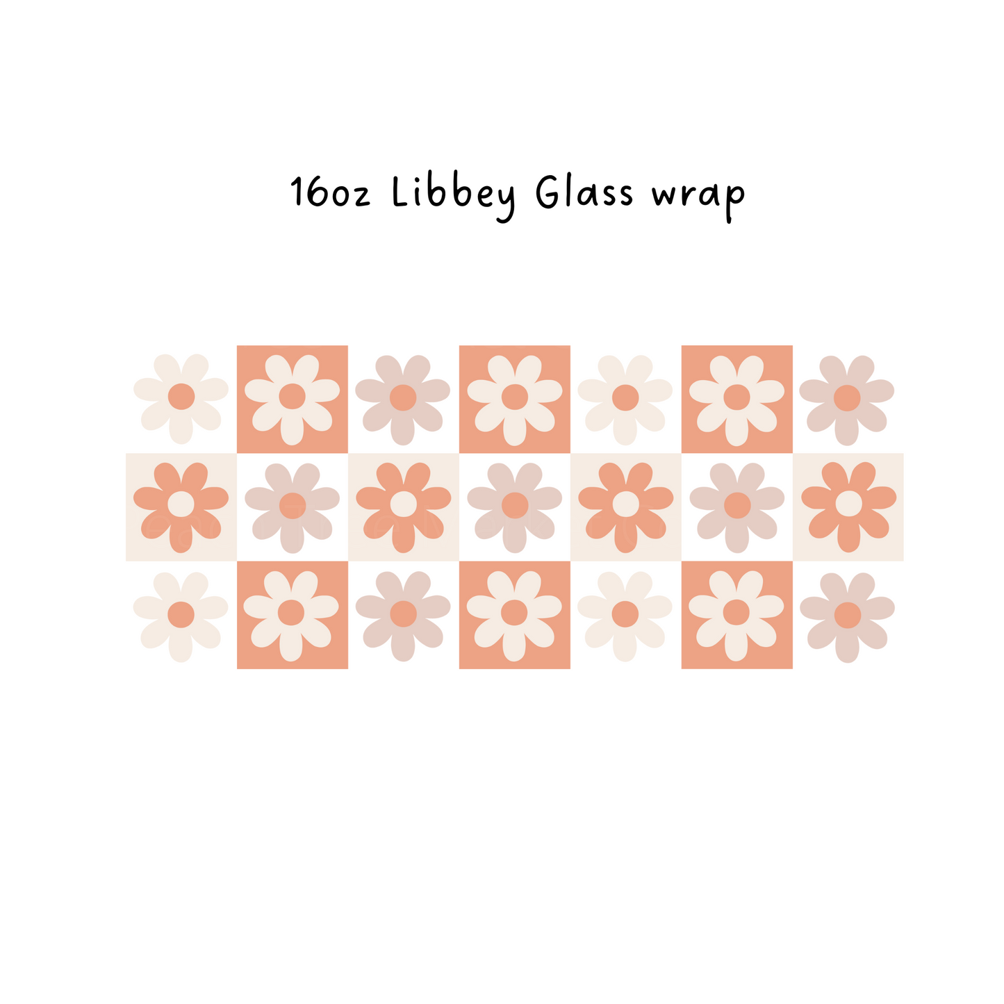 Boho squares 16 Oz Libbey Beer Glass Wrap