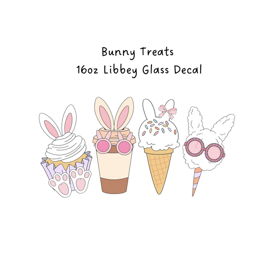 Bunny Treats Cold Cup or Beer Glass Decal
