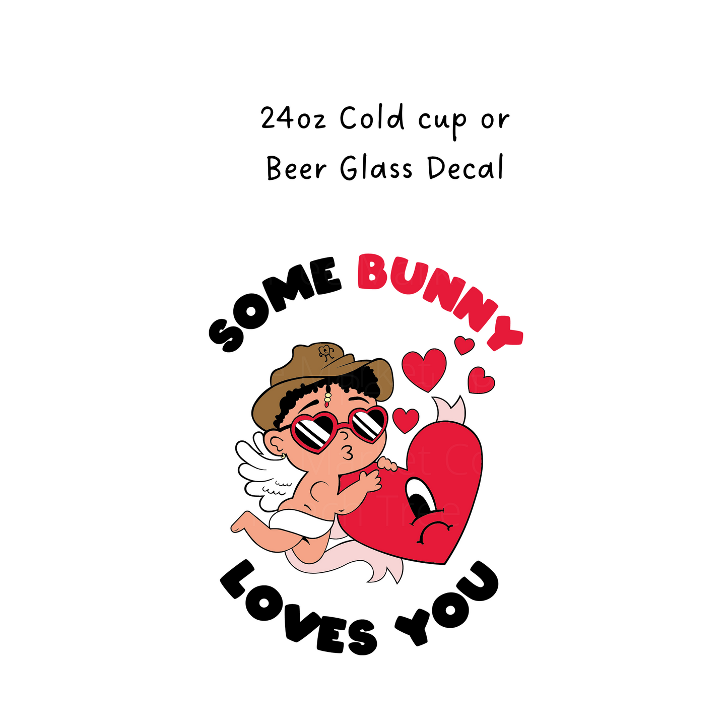 Some Bunny Loves You 16 Oz Libbey Beer Glass Wrap