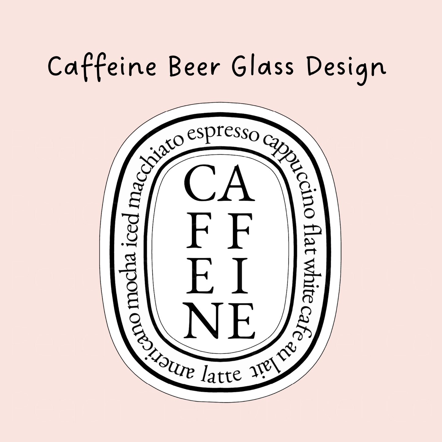 Caffeine 16 Oz Libbey Beer Glass Wrap