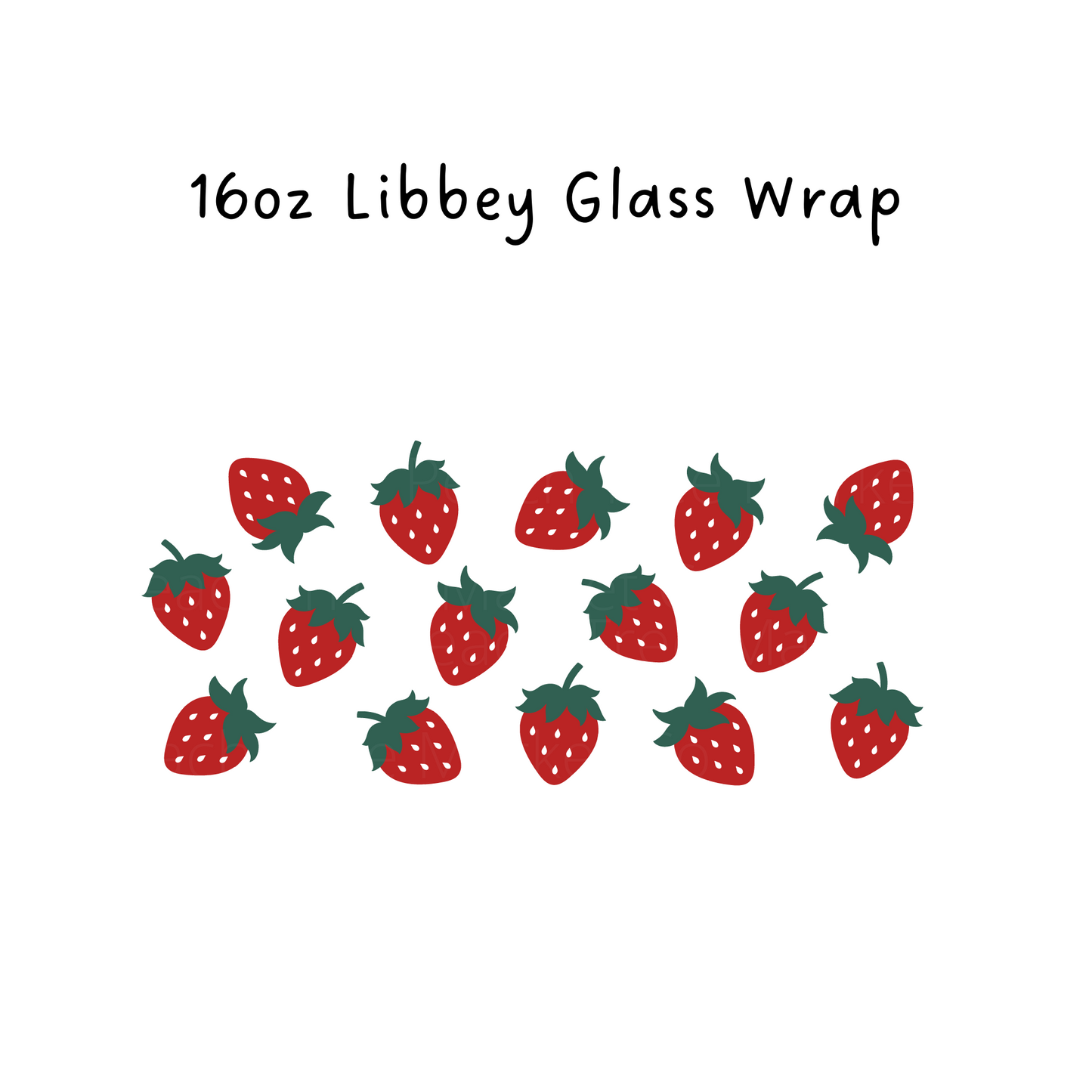 Red Strawberries 16 Oz Libbey Beer Glass Wrap