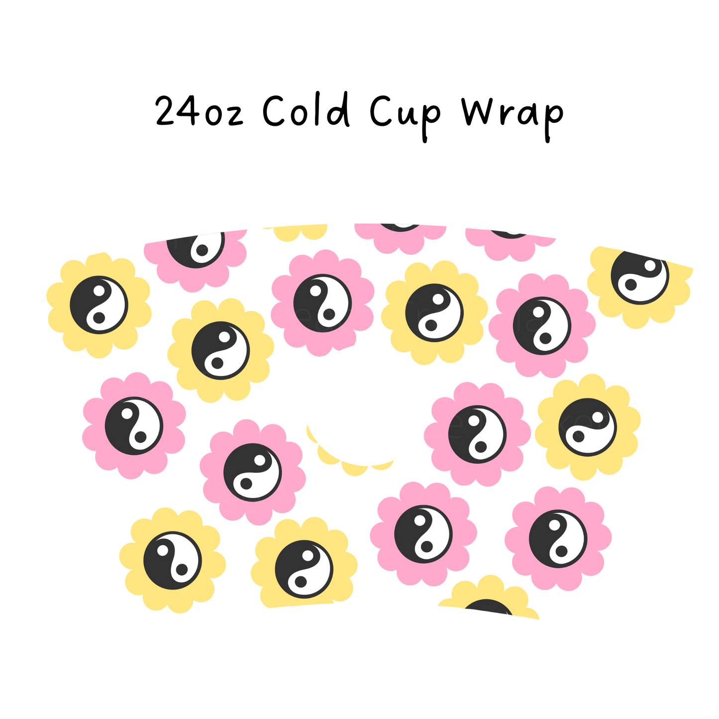 Ying Yang 24 OZ Cold Cup Wrap