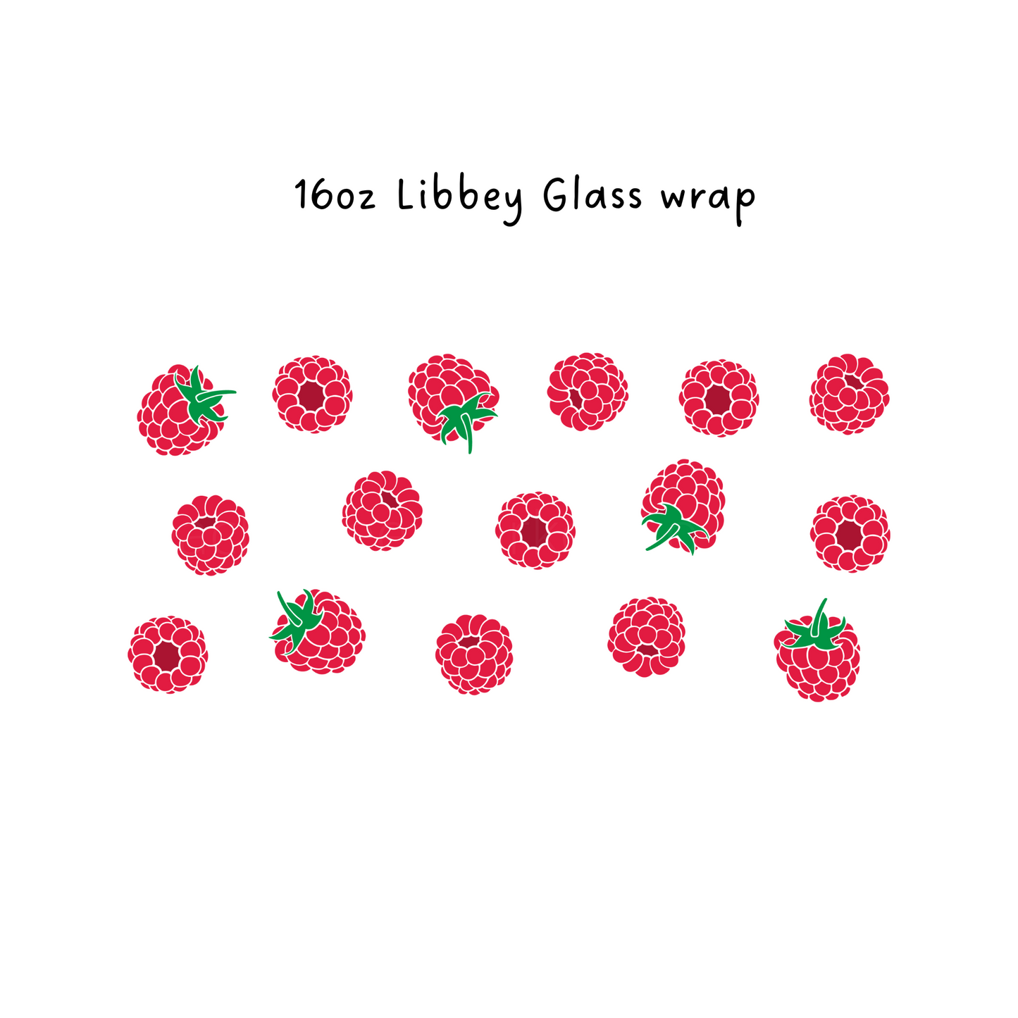 Raspberry 16 Oz Libbey Beer Glass Wrap