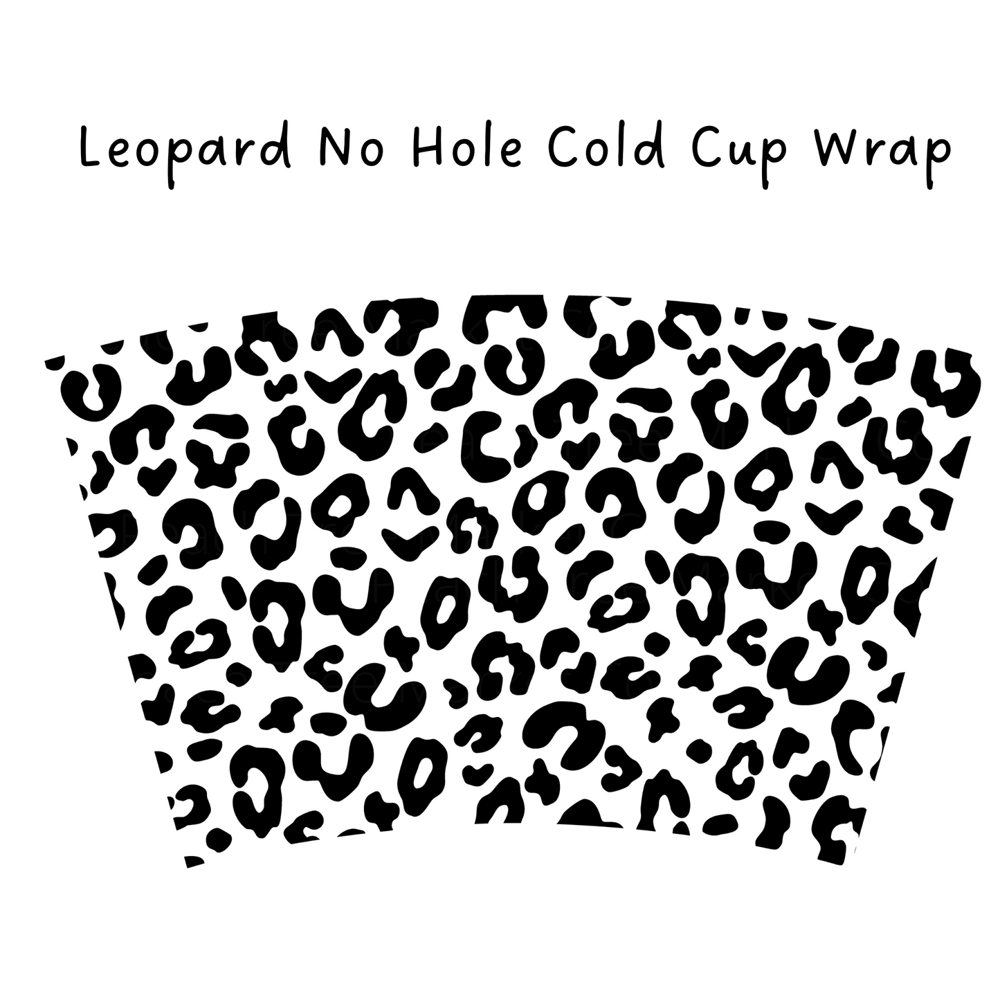 Leopard No Hole 24 OZ Cold Cup Wrap