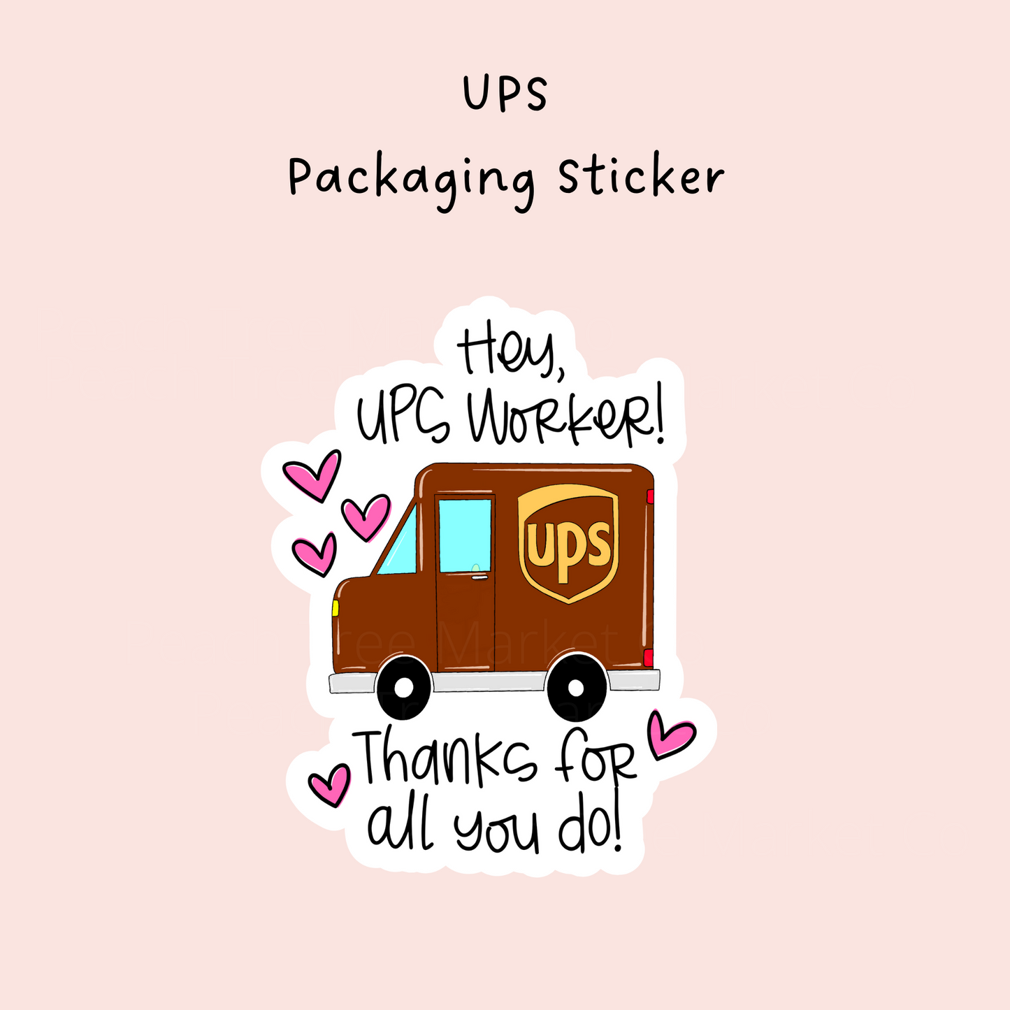 UPS Packaging Sticker