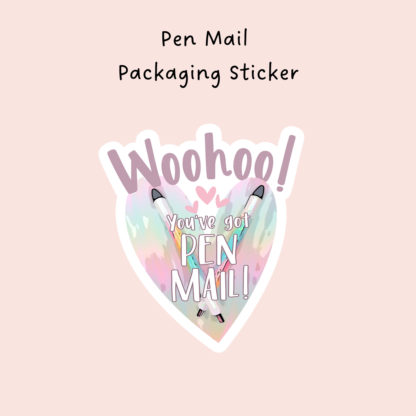 Pen Mail Packaging Sticker