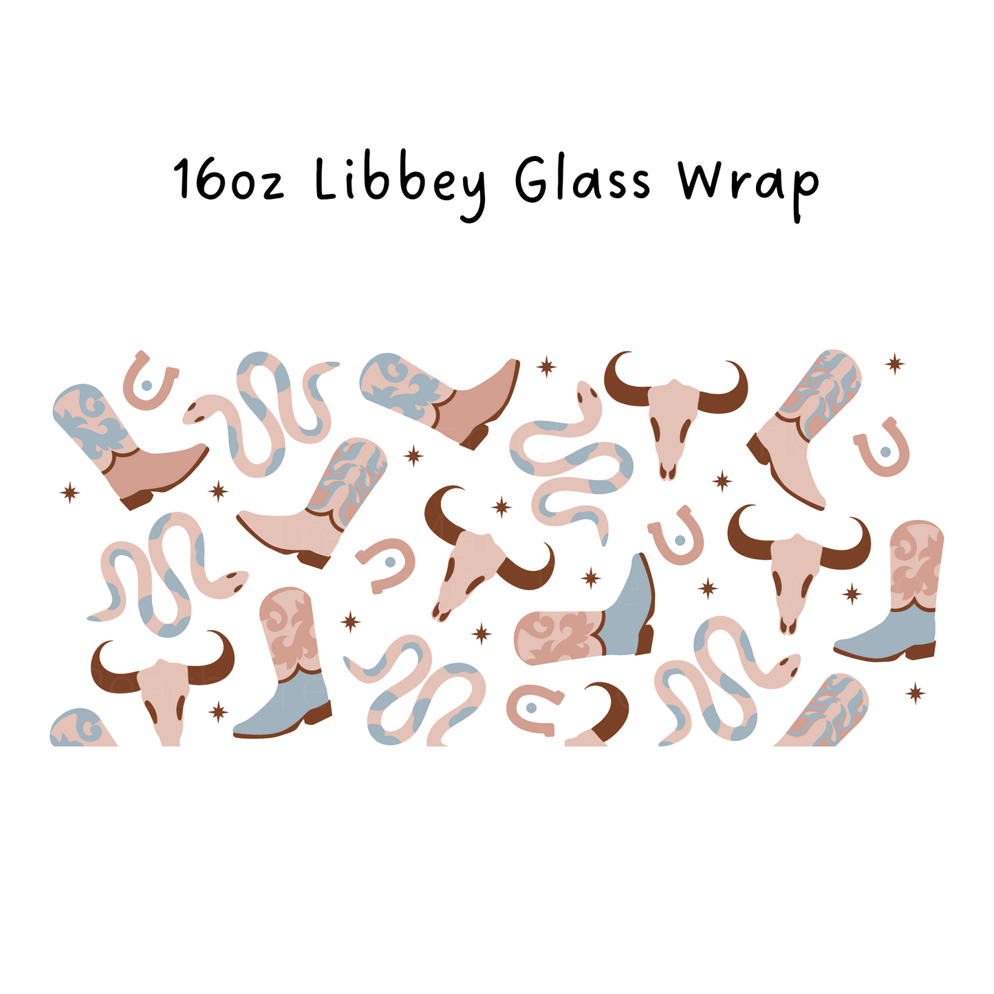 Western 16 Oz Libbey Beer Glass Wrap