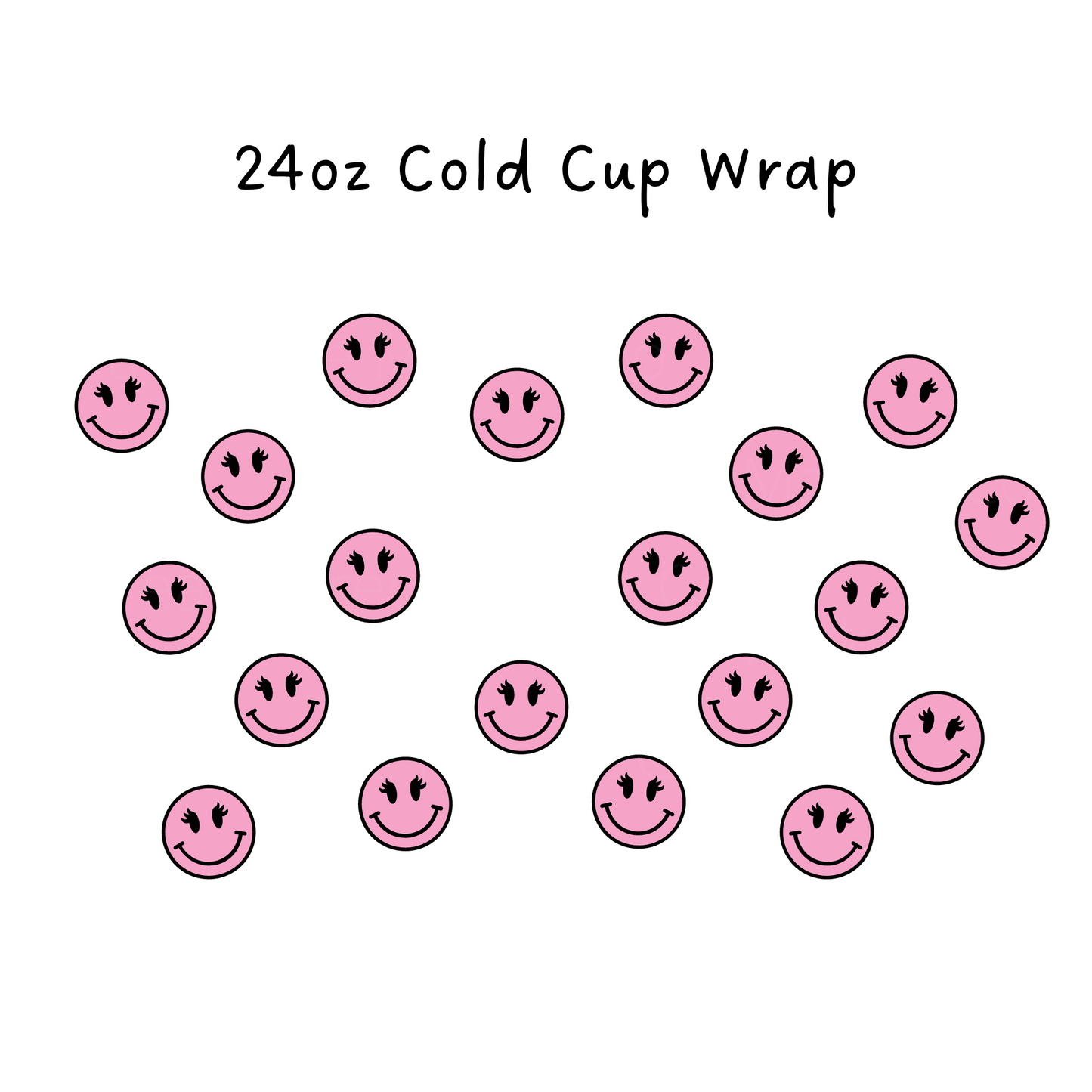 Pink face  24 OZ Cold Cup Wrap