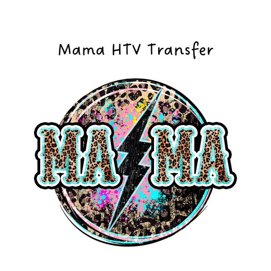 Mama Lightning Bolt HTV Transfer