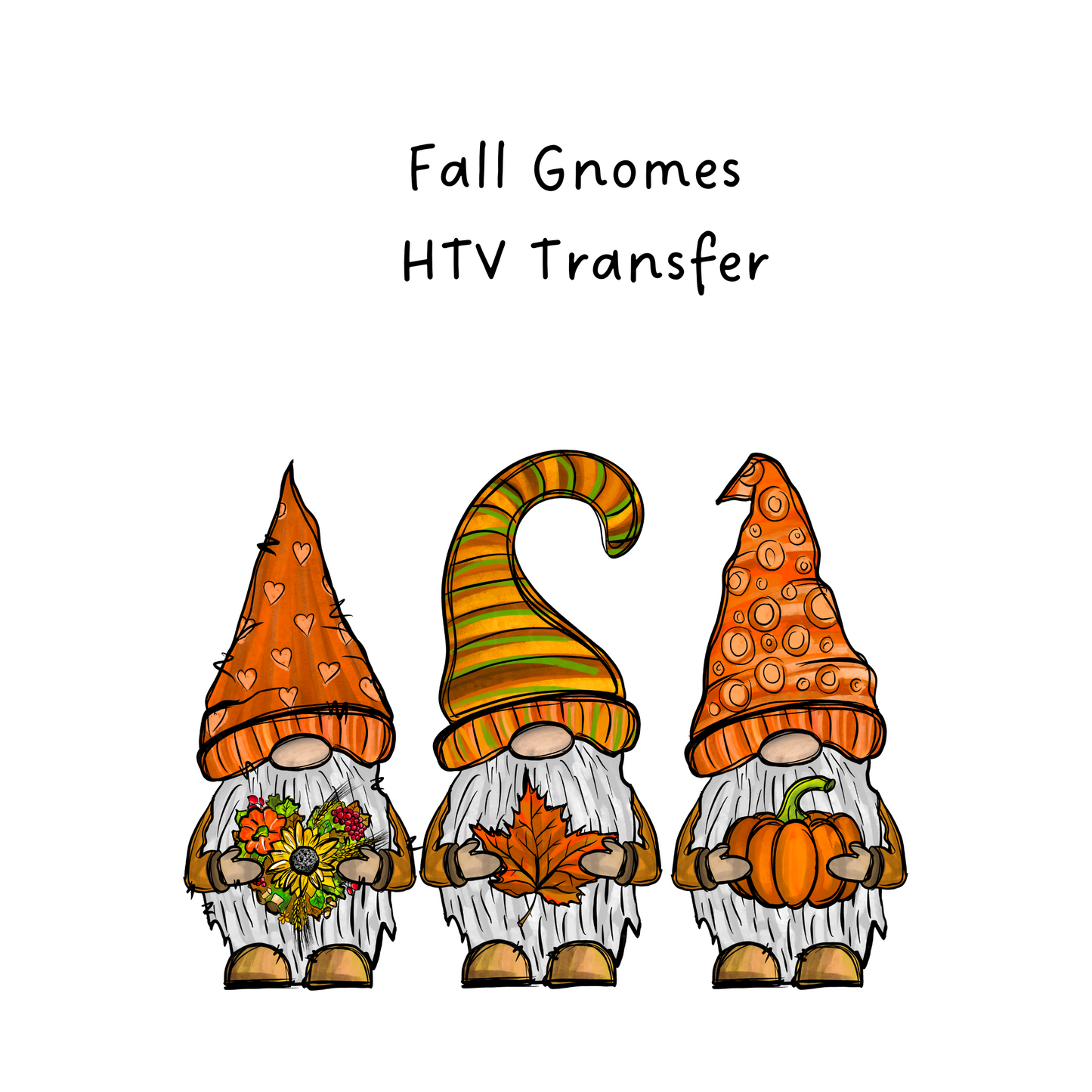 Fall Gnomes HTV Transfer