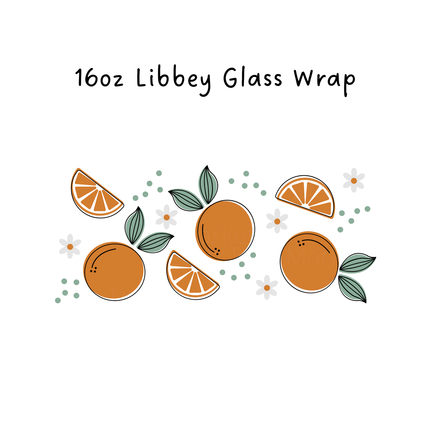 Oranges 16 oz Libbey Beer Glass Wrap