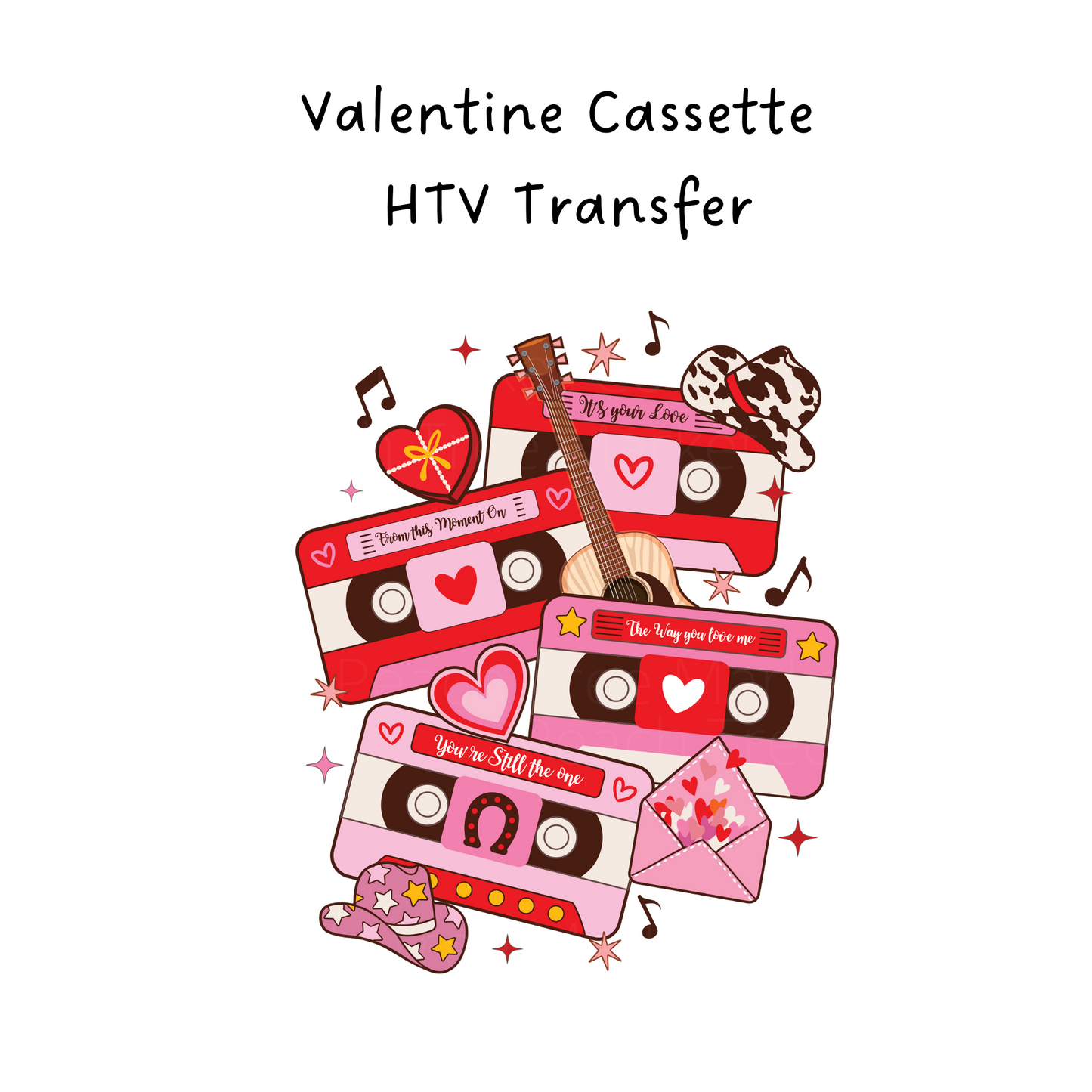 Valentine Cassette  HTV Transfer