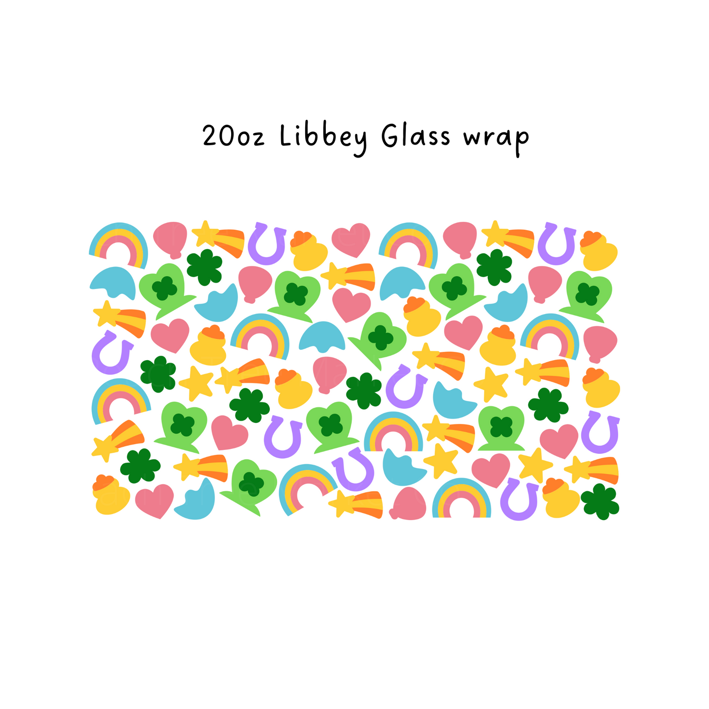 Marshmallow 20oz Libbey Beer Glass Wrap