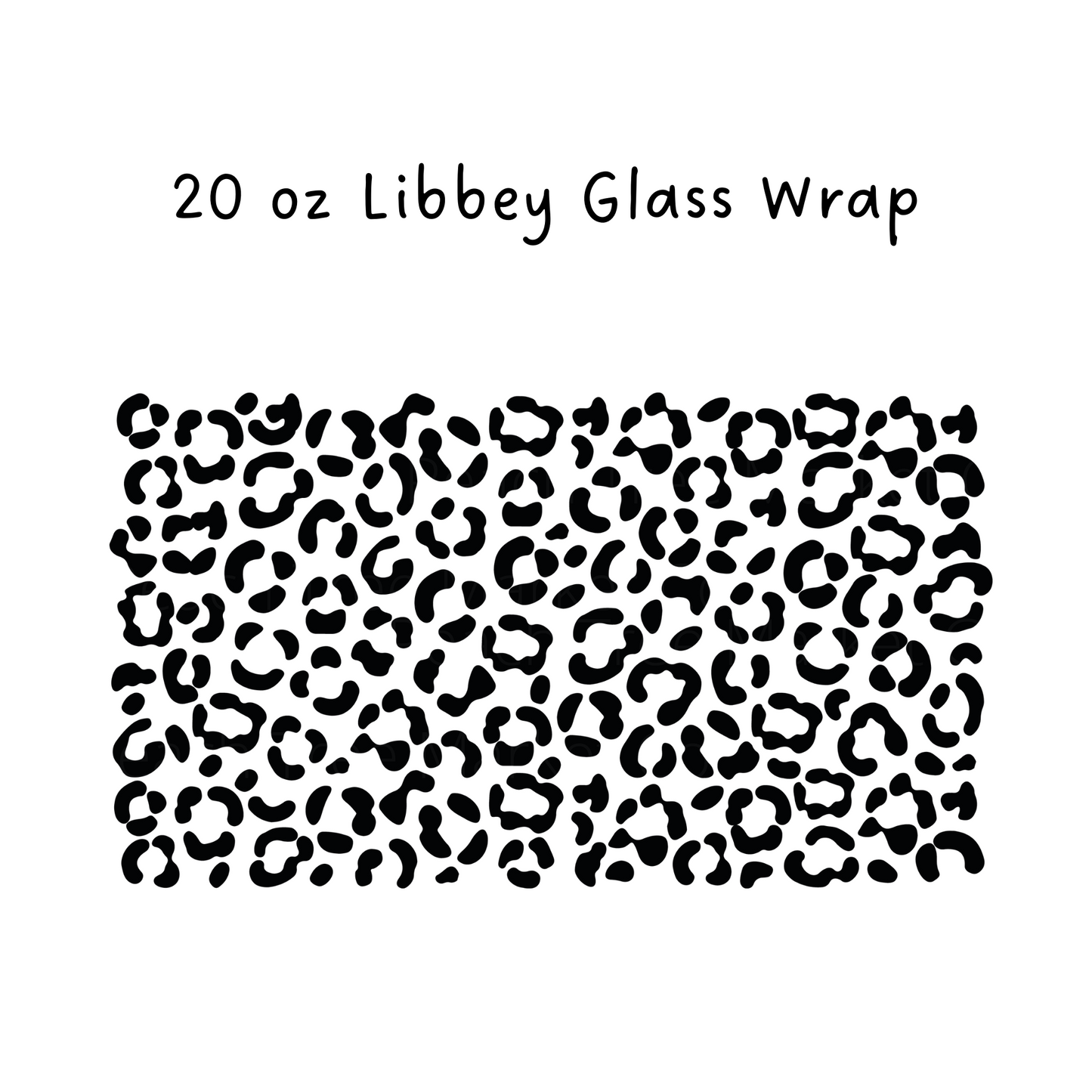 Leopard 20 oz Libbey Beer Glass Wrap