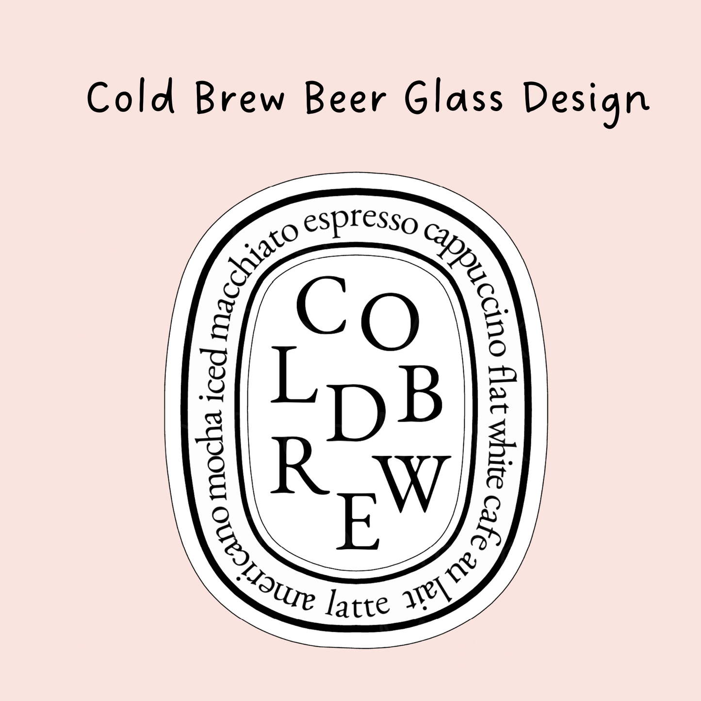 Cold Brew 16 Oz Libbey Beer Glass Wrap