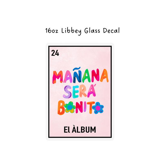Loteria El Album Cold Cup or Beer Glass Decal