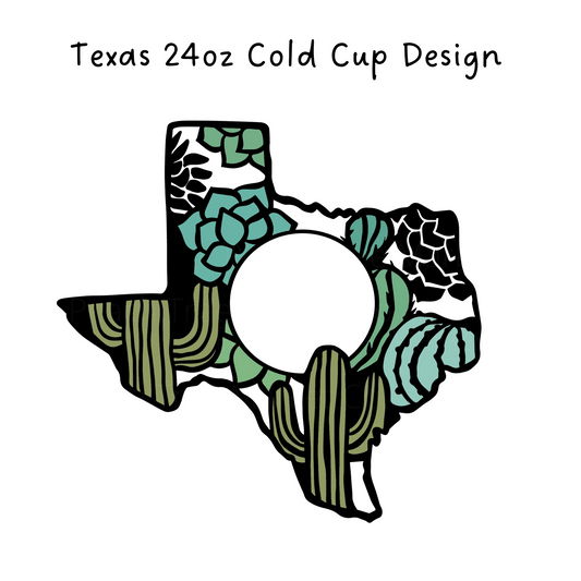 Texas 24oz Cold Cup Design