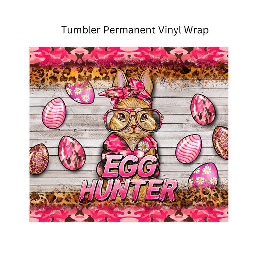 Easter egg hunt pink camo Tumbler Permanent Vinyl Wrap