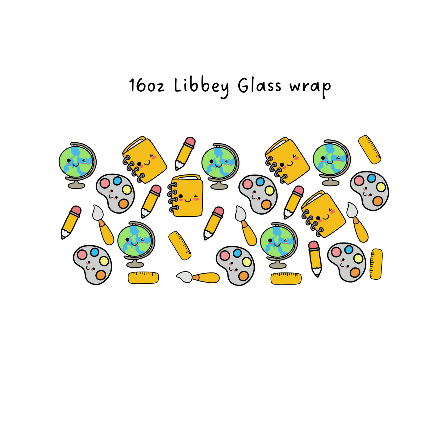 Teacher Rules 16 Oz Libbey Beer Glass Wrap