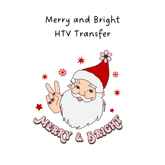 Merry and Bright Santa HTV Transfer
