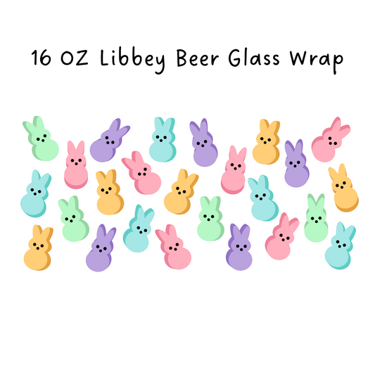 Easter Candy 16 Oz Libbey Beer Glass Wrap