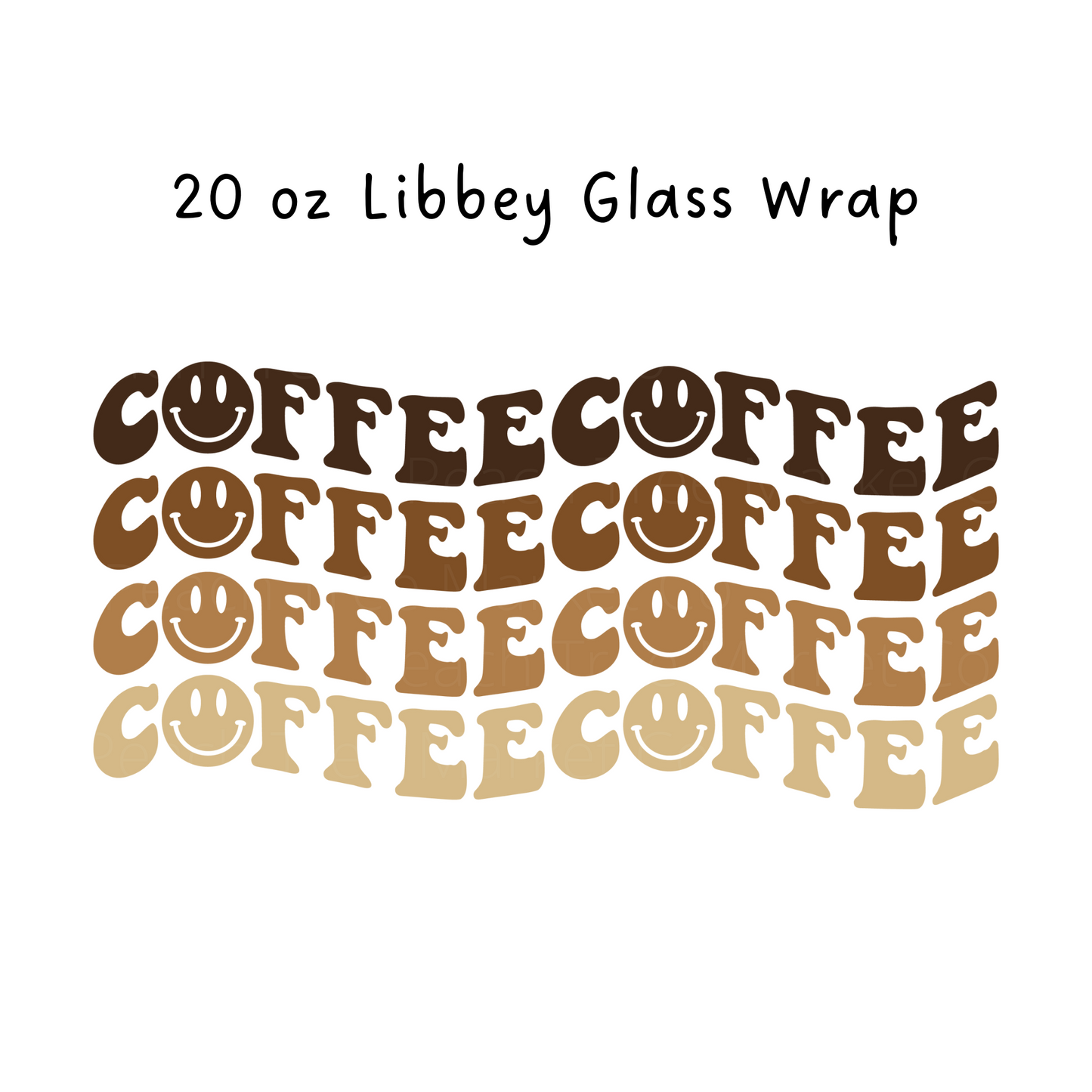 Coffee 20 oz Libbey Beer Glass Wrap
