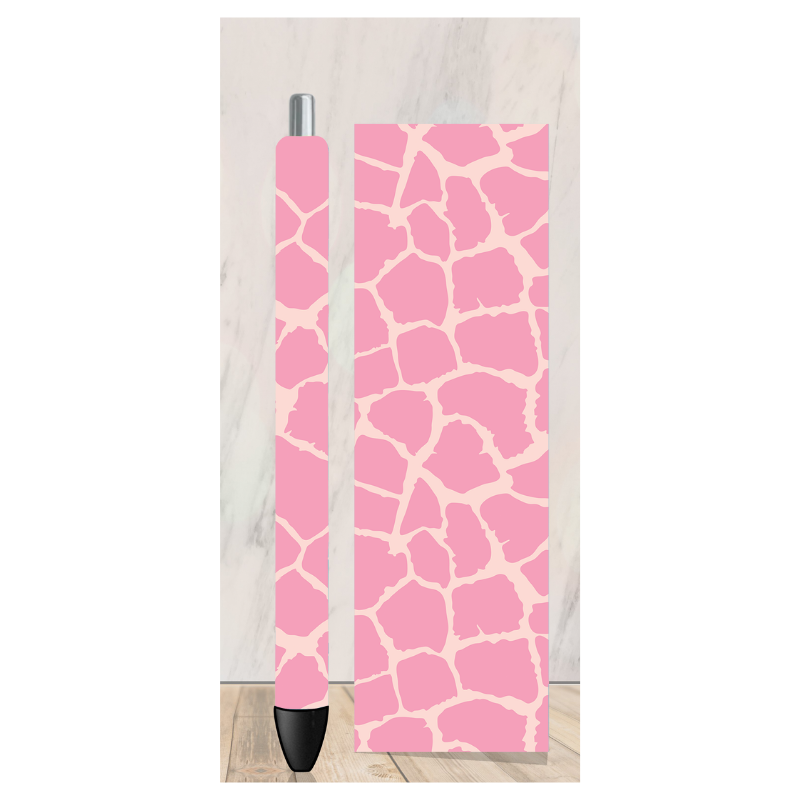 Pink Giraffe  Print Pen Wrap