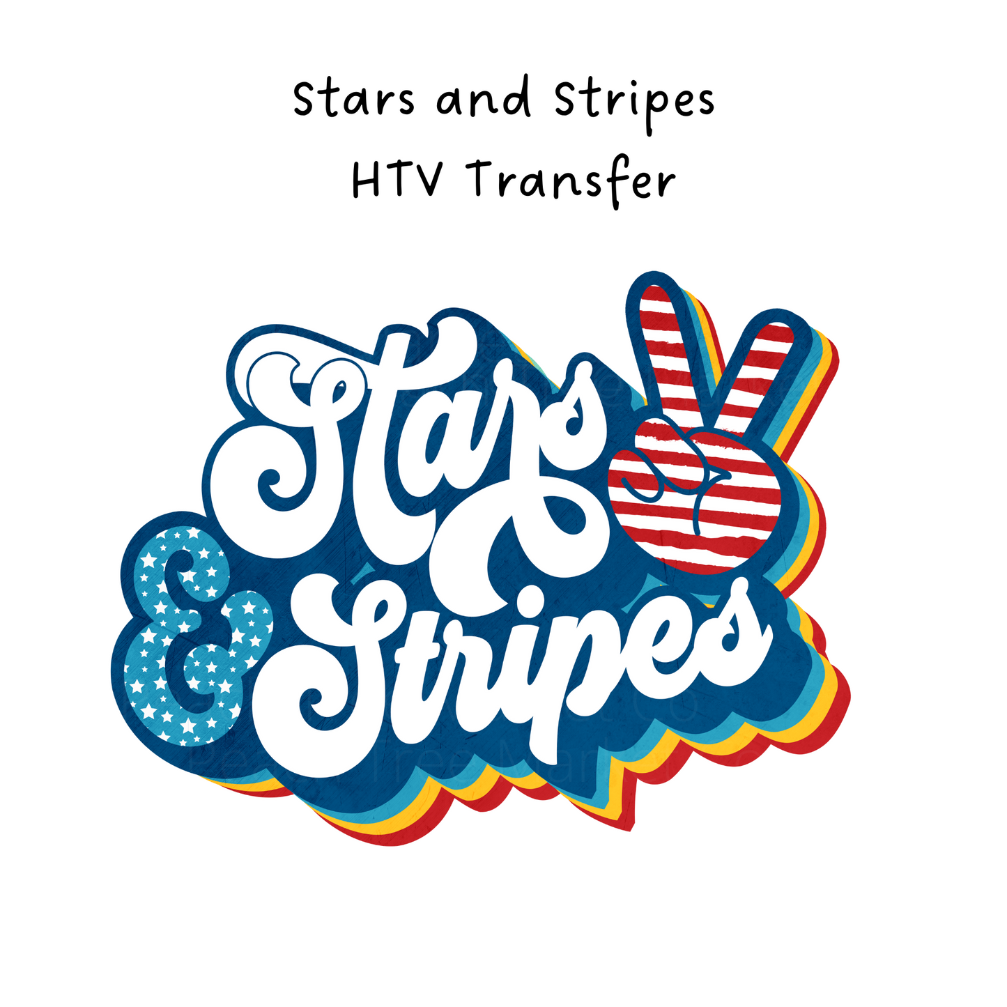 Stars and Stripes HTV Transfer