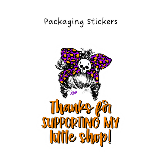 Thanks For Supporting my Little Shop Packaging Sticker