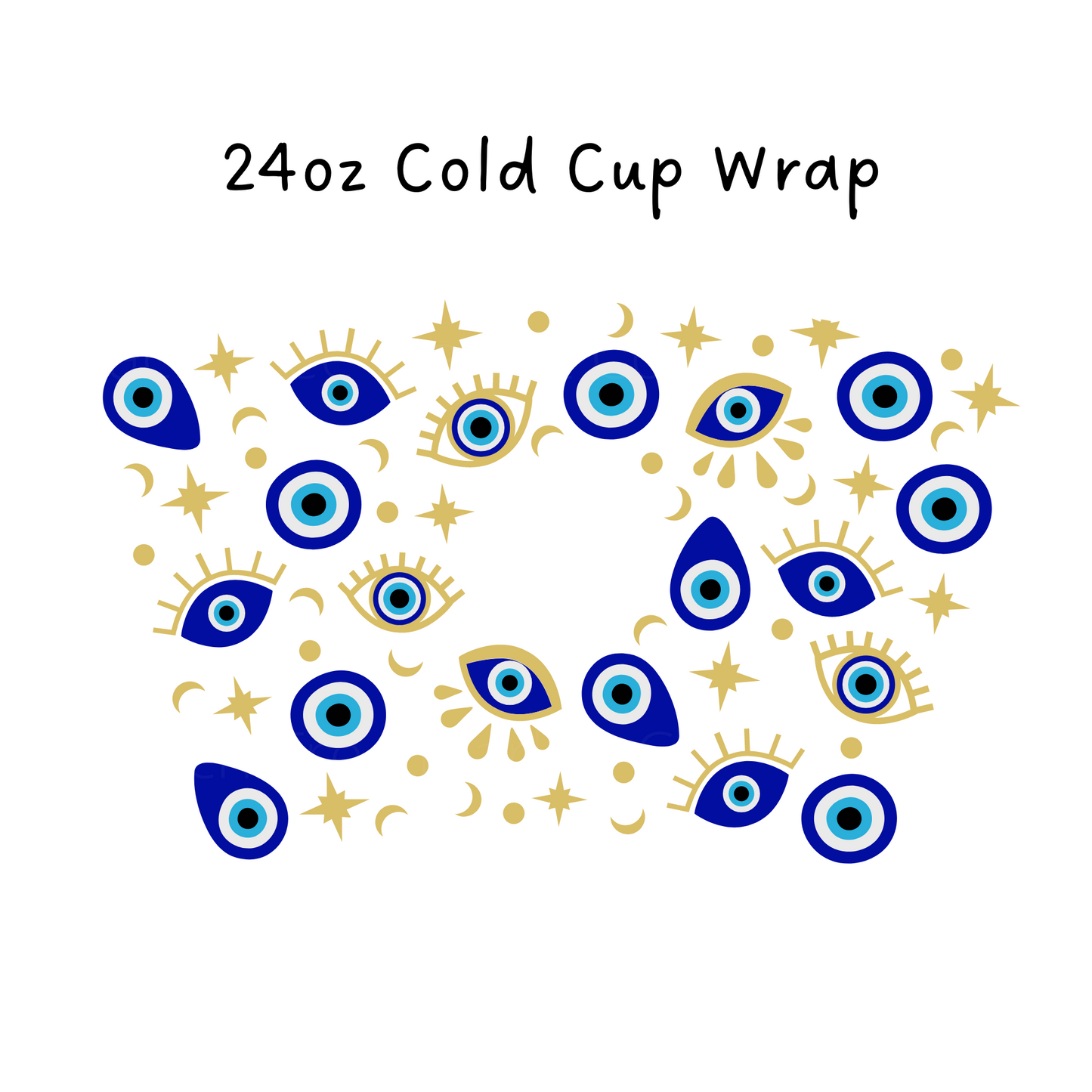 Eyes 24 OZ Cold Cup Wrap