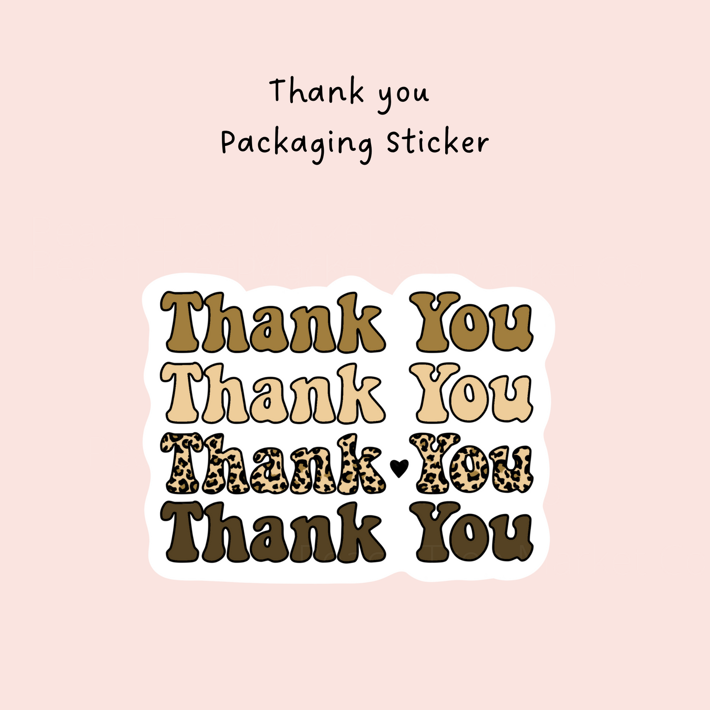 Thank You Packaging Sticker