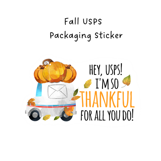 Fall USPS Packaging Sticker