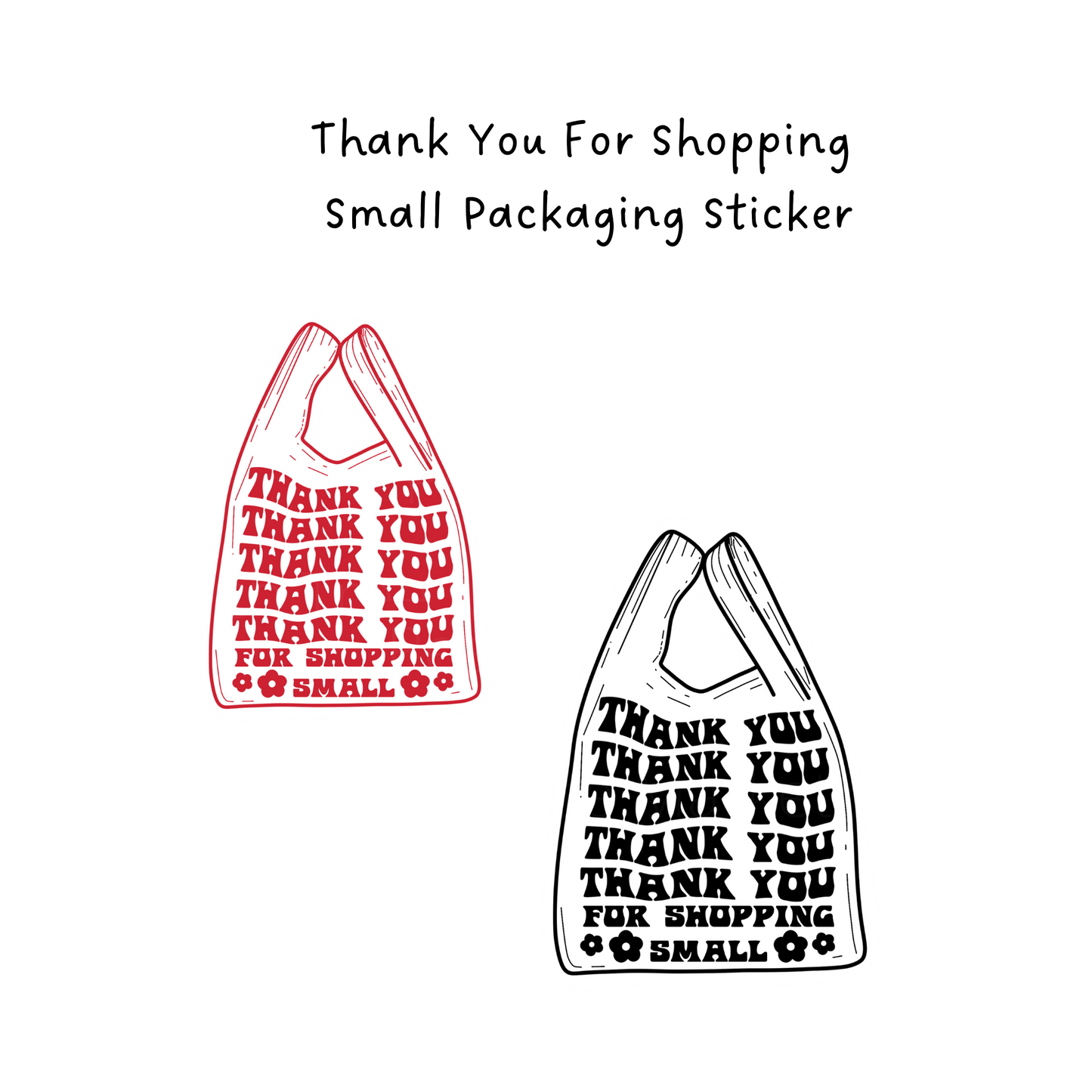 Thank You For Shopping Small Packaging Sticker