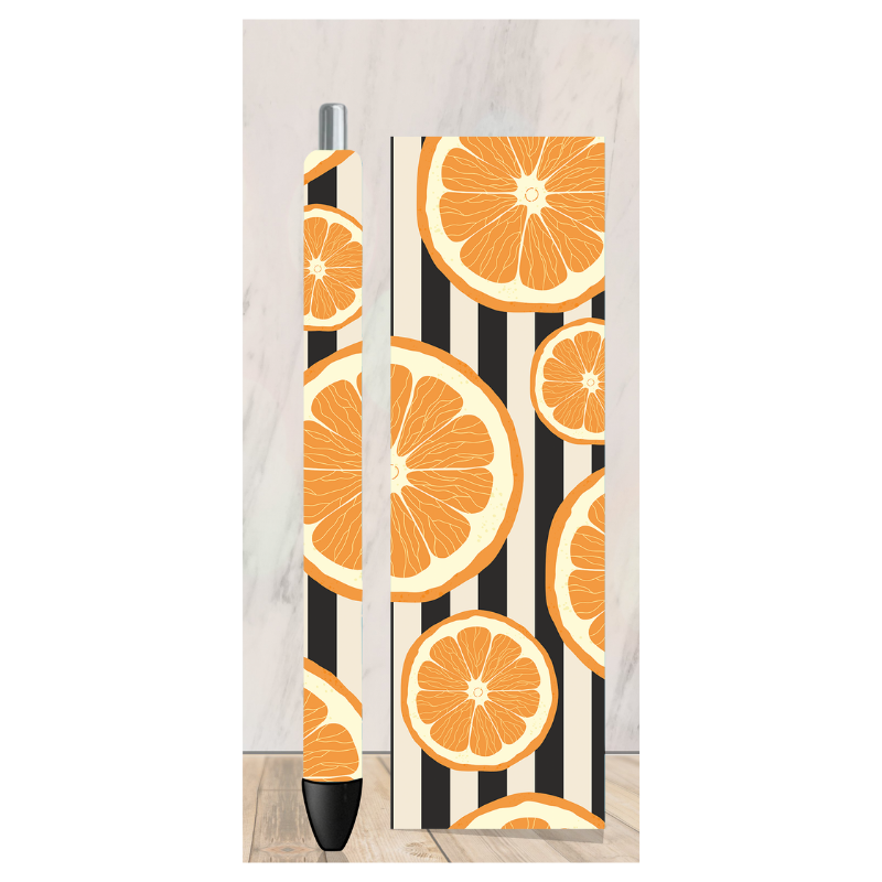 Oranges and Stripes Pen Wrap