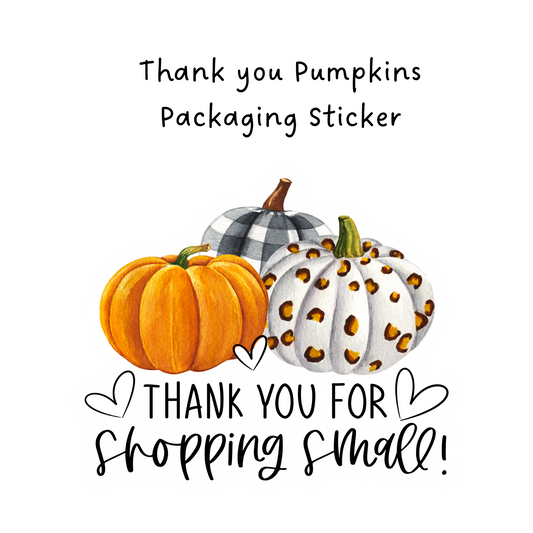 Thank you Fall Packaging Sticker