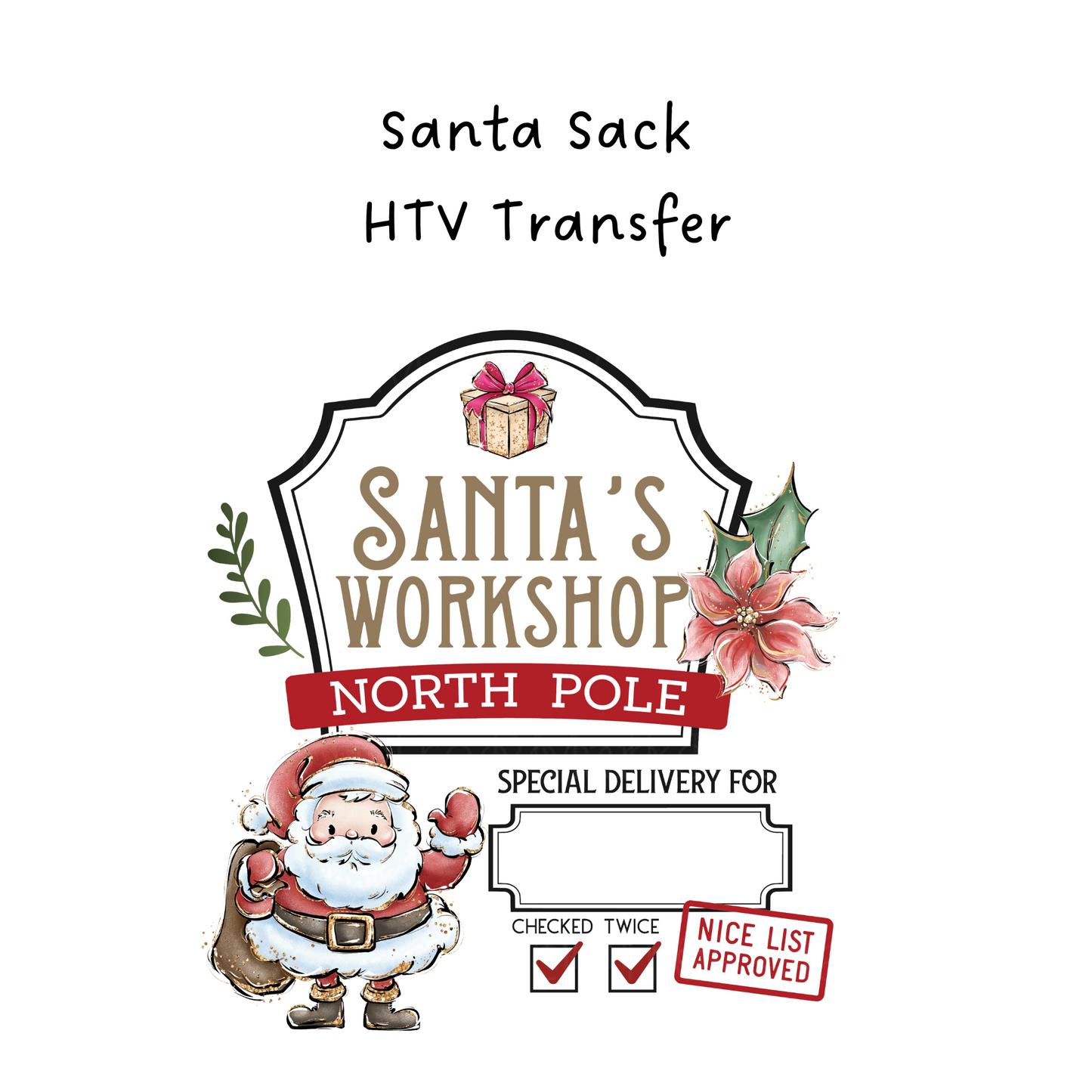 Santa Sack 2 HTV Transfer