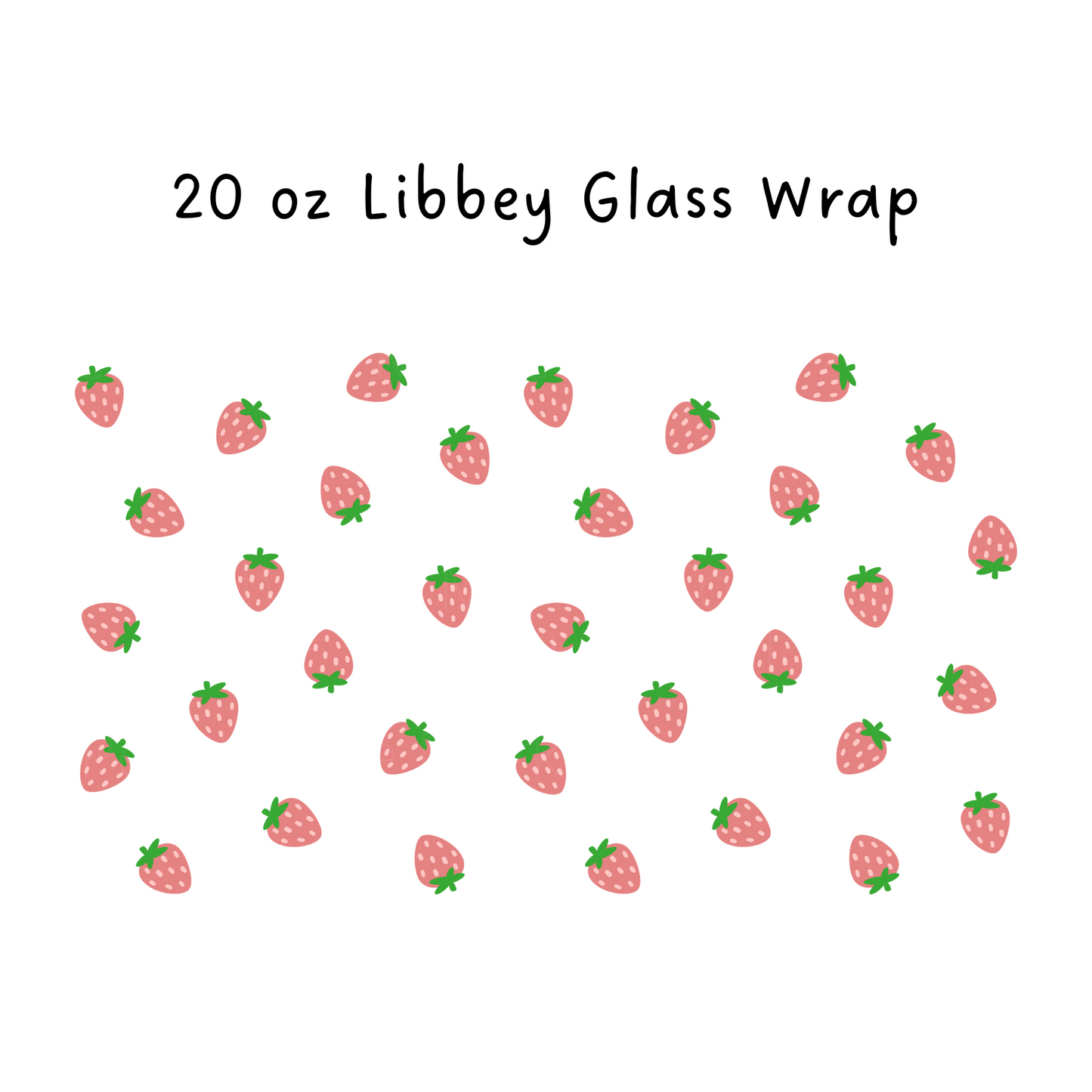Pink Strawberry 20 oz Libbey Beer Glass Wrap